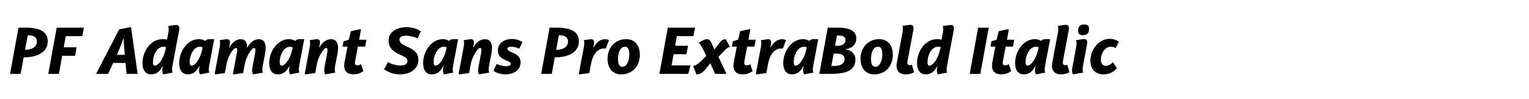PF Adamant Sans Pro ExtraBold Italic